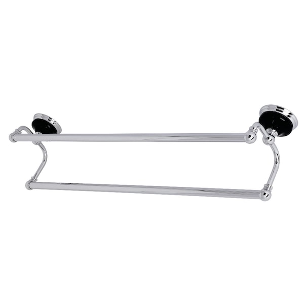 BA9113C Water Onyx 24" Dual Towel Bar, Polished Chrome